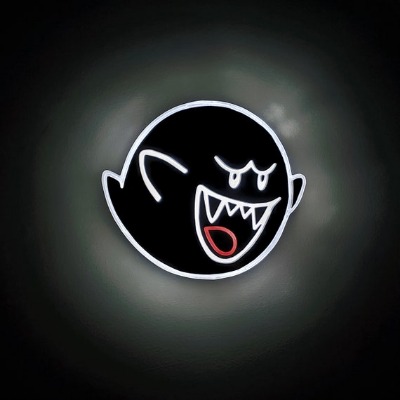 Mario Boo Sign  Neon Like  LED  Super Mario Light  Wall | Etsy