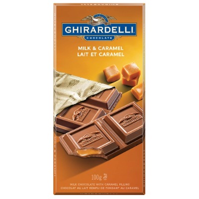 Ghirardelli Milk Chocolate Caramel Bar, 100 Grams