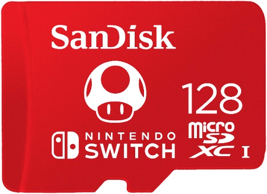 SanDisk 128GB microSDXC Card, Licensed for Nintendo Switch - SDSQXAO-128G-GNCZN