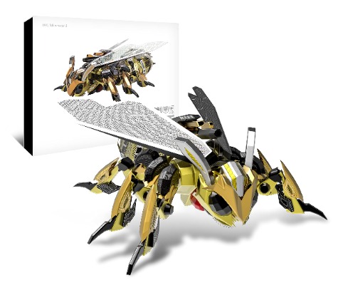 Microworld 3D Metal Puzzle Mechanical Bumblebee Model Building Kits Laser Cut Brain Teaser DIY Jigsaw Puzzles D015