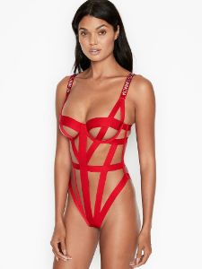 Banded Logo Shine Strap Teddy