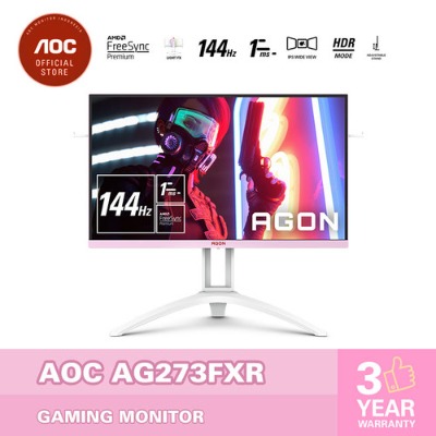 AOC AG273FXR Pink Power FreeSync Gaming Monitor 144hz