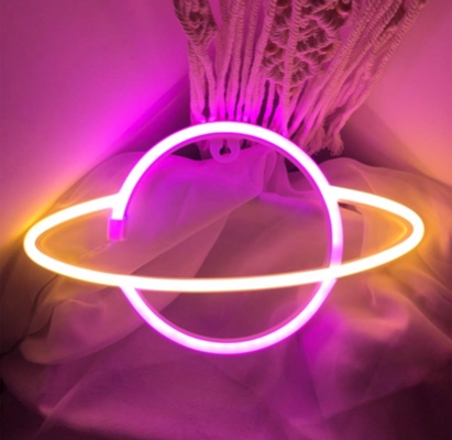 iceagle Planet Neon Signs Wall Decor,Battery or USB Operated LED Decor Signs for Party,Christmas,Home,Festival,Kids Bedroom  - 