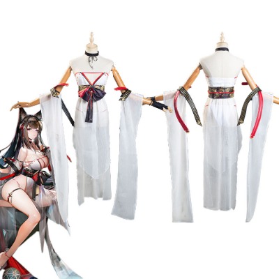 45.24US $ 22% de réduction|Azur Lane – robe Cosplay IJN Amagi, maillot de bain blanc Sexy pour filles et femmes, ensemble Bikini | AliExpress