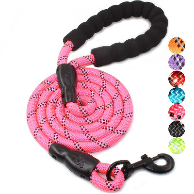 BAAPET 2/4/5/6 FT Strong Dog Leash with Comfortable Padded Handle and Highly Reflective Threads for Small Medium and Large Dogs