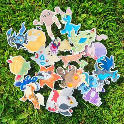 Pokemon Gloss Vinyl Stickers  for Notebooks Scrapbooking | Etsy Canada