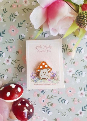Little Mushy Enamel Pins Cute Mushroom Pin Mushroomcore | Etsy