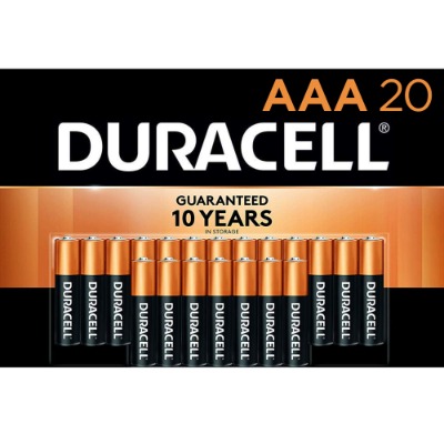 Duracell - CopperTop AAA Alkaline Batteries - Long Lasting, All-Purpose Triple A Battery for Household and Business - 20 Count