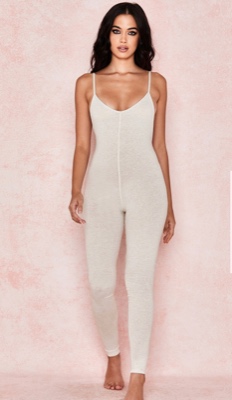Zahara - MILK MARL LOW BACK JUMPSUIT