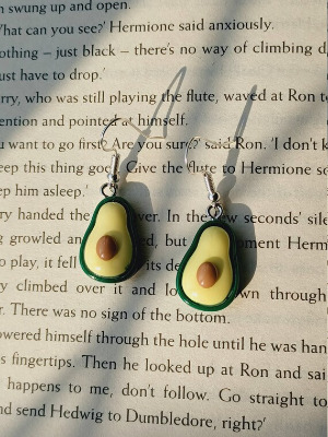 Handmade Cute Avocado Earrings Funny Quirky Vegetable | Etsy