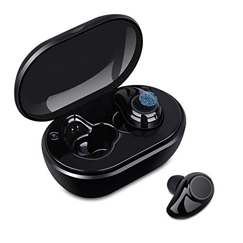 Bluetooth Earbuds Wireless，KODEE A1 Fashion Design with Charging Case, Bluetooth 5.0, 3D Stereo Sound, Binaural Call, Magnetic Automatic Charging,Sweat Proof Compatible with iOS and Android. (Black)