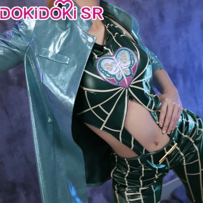 【 Ready For Ship 】DokiDoki-SR Anime Version JoJo's Bizarre Adventure Cosplay Jolyne Cujoh Costume Pants | Coat Only-S