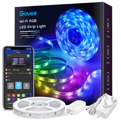 Govee Alexa LED Strip Lights 5m, Smart WiFi App Control, Works with Alexa and Google Assistant, Music Sync Mode, for Home TV Party
