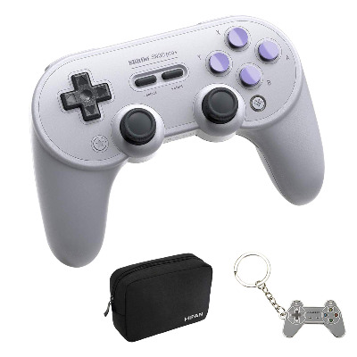 SN30Pro+ Wireless Controller Compatible for Nintendo Switch with Carrying bag,Bluetooth Gamepads Remote Joypad Joystick with Dual Vibration,Gyro Axis,Adjustable Turbo,for Steam,MacOS,PCRaspberry Pi
