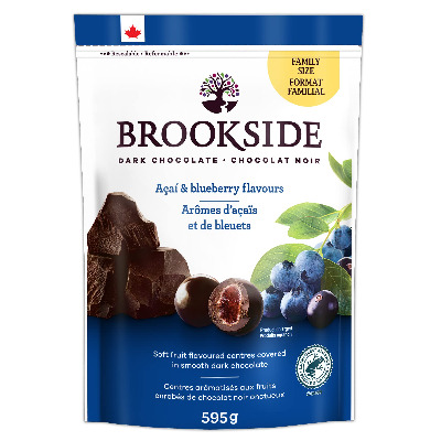 BROOKSIDE Dark Chocolate, Acai Blueberry, Good Candy for Family to Share, 595g