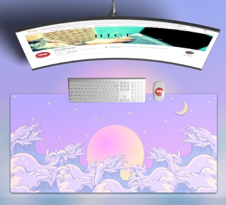 Cute Pastel Kawaii Japanese Wave Desk Mat Cute Mouse Pad | Etsy