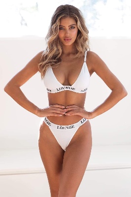 Bamboo Triangle Bra (Set) - All White