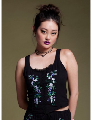 Her Universe Studio Ghibli Princess Mononoke Forest Spirit Embroidered Lace Girls Tank Top | Hot Topic