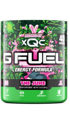 G Fuel The Juice Flavor (40 Servings) Elite Energy and Endurance Powder 9.8 oz Inspired by xQc