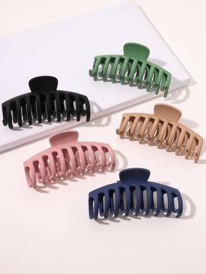 5pcs Simple Plain Hair Claw
