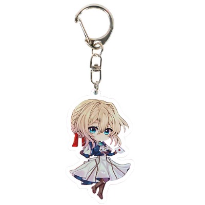 perfect-kim Japanese Anime Violet Evergarden Acrylic Keyholder Backpack Pendant Acrylic Key Chain Pendant Hanging Ornament(H16)