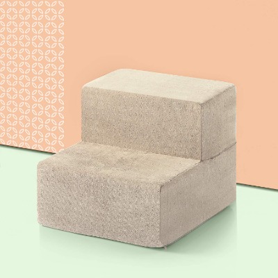 Zinus 2-Step Comfort Pet Stairs / Pet Ramp / Pet Ladder, Extra Small