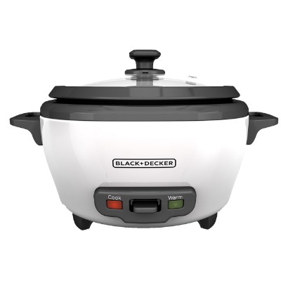 BLACK+DECKER Rice Cooker, 6-cup, White