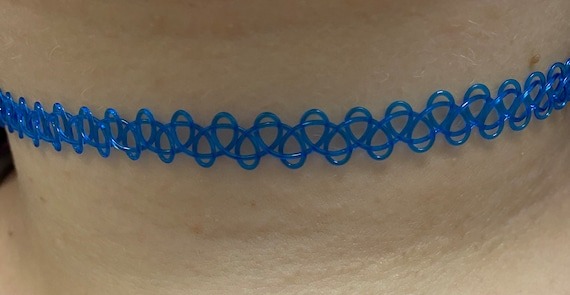 Royal Blue Tattoo Choker Necklace | Etsy