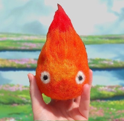 Needle Felted Calcifer Plush | Etsy
