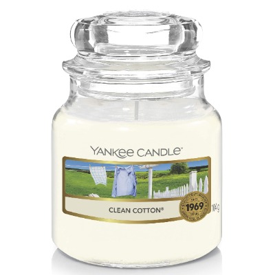 Yankee Candle Scented Candle | Clean Cotton Small Jar