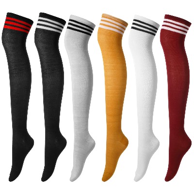 6 Pairs of thigh high socks 