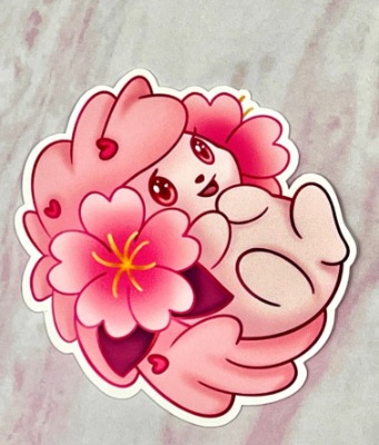 Cute Shaymin Pokémon Sticker Sakura Pokémon Stickers Pokemon Decals | Etsy
