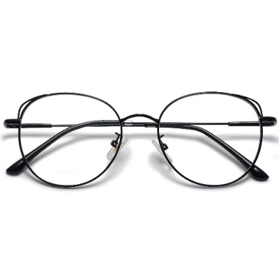 SOJOS Cat Eye Blue Light Blocking Glasses Hipster Metal Frame Women Eyeglasses She Young