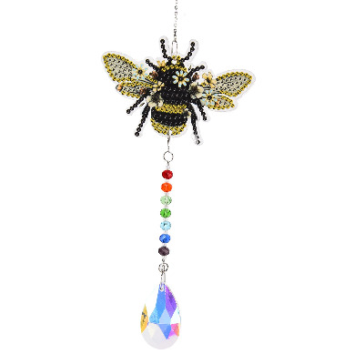 Diamond Painting Bee Pattern 5D Diamond Embroidery Kit Special Shaped Drill DIY Cross Stitch by Number Art Craft Home Wall Decor Pendant