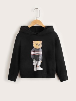 Toddler Boys Letter & Bear Print Hoodie