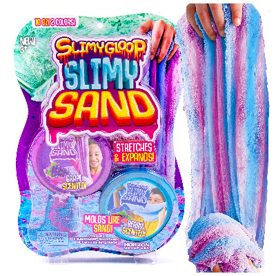 SLIMYSAND Twist - Blue/Purple, Scented, Grape  Berry, Stretchable, Moldable Cloud Slime, Play Sand 10oz. Great for Tactile Fun
