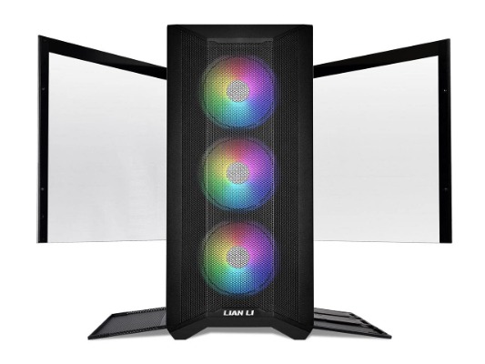 Lian Li Lancool II Mesh RGB Tempered Glass eATX Full Tower Computer Case, 3 ARGB PWM Fans Pre-Installed, Mesh Front Panel, 2 Tempered Glass Panels, Water-Cooling Ready(LANCOOL II MESH, Black)
