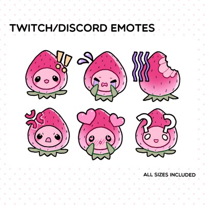 Strawberry Emote Pack for Discord