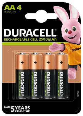 Duracell acculader Grootte AA Ultra - 2500 mAh 4 Stuk oranje/zwart