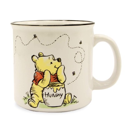 Silver Buffalo Winnie The Pooh Bear with his favorite pot of Honey Ceramic Mug, 20-Ounce, White