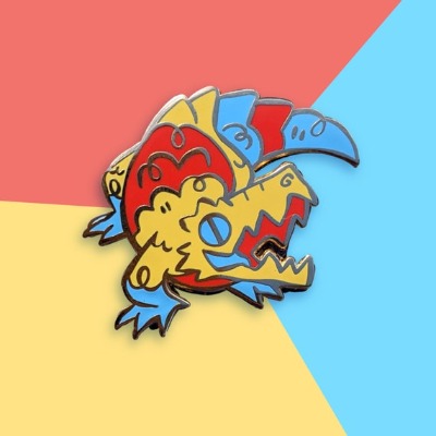 Doodledile Enamel Pin  Crocodile  Lapel Pin  Hard Enamel  | Etsy