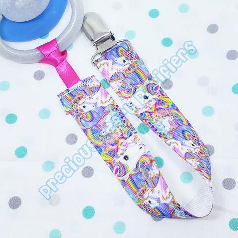Rainbow Pony Pacifier Clip