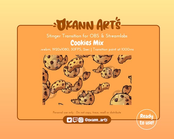 Stream cookie transition screen 