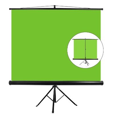 EMART 107" Green Screen Stand, Professional Chromakey Background with Auto-Locking Frame, Collapsible Portable Wrinkle Free Screen with Adjustable Tripod, Fast Fold Designed for Game, Stream, Video