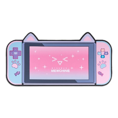 GeekShare Almohadilla para Mouse y Teclado Antideslizante con Lindo Diseño de Orejas de Gato, Mouse Pad Extra Grande, Almohadilla de Raton para Escritorio Trabajo Videojuego Computadora