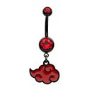 Akatsuki Belly Ring 14 Gauge - Naruto Shippuden - Spencer's