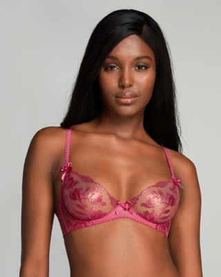 Sparkle Plunge Underwired Bra in Pink | By Agent Provocateur New In