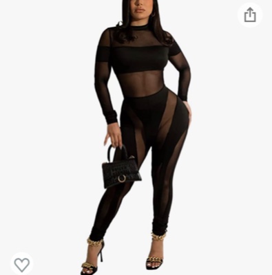 Amazon.com: Yanfoam Women See Through Bodycon Jumpsuit Sexy Tights Sheer Mesh One Piece Outfits Long Sleeve Bodysuit Skinny Long Pants Clubwear Romper Catsuit : Clothing, Shoes & Jewelry