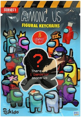 Among Us Figural Keychains Series 1 Blind Bag Assortment AU8004, Official Merchandise Perfect Key Ring Gift for any Game Fan for Putting on Backpack, Bags and Keys