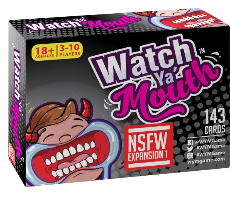 Watch Ya' Mouth NSFW (Adult) Expansion #1 Card Game Pack, for All Mouth Guard Games